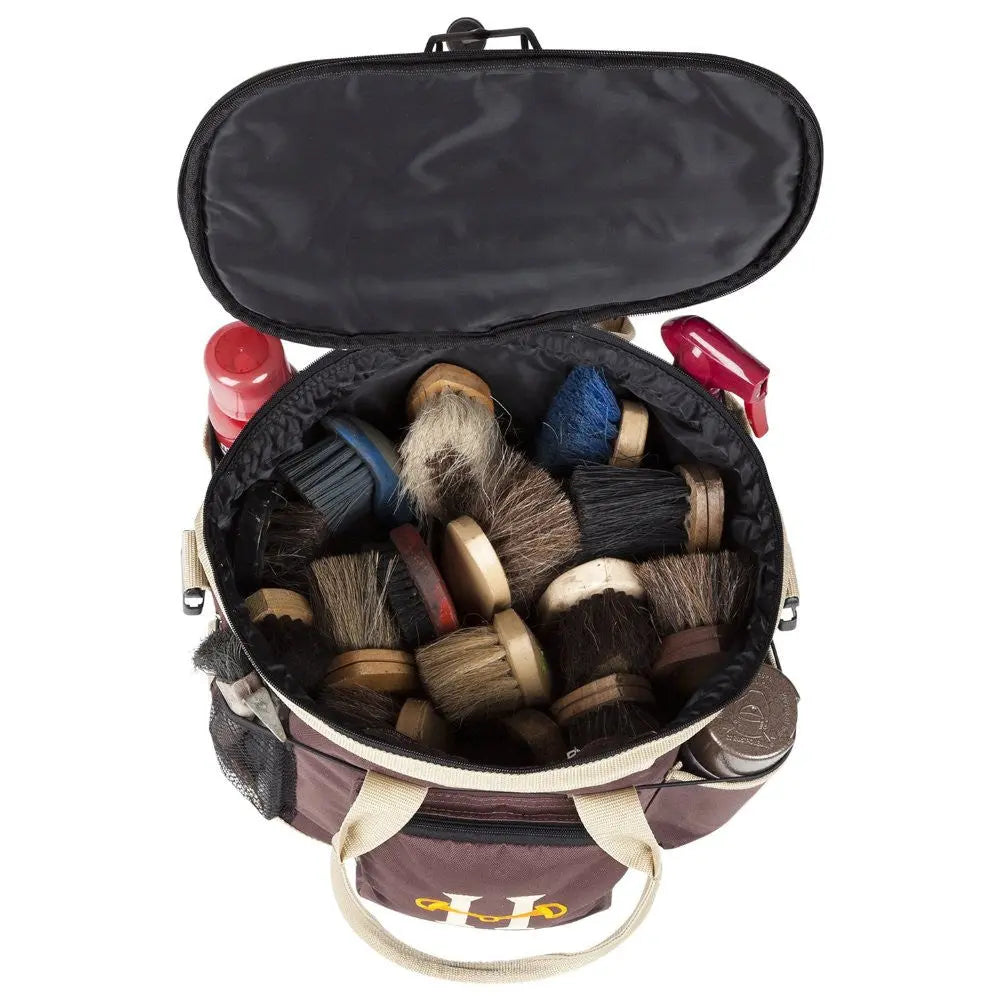 Huntley Equestrian Deluxe Grooming Bag, Brown - Tampa Home & Garden Store