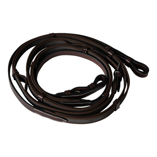 Huntley Equestrian Double Layer Web Grip Reins - Tampa Home & Garden Store
