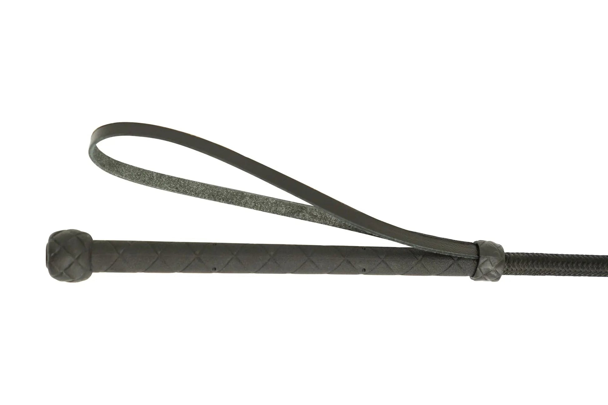 Huntley Equestrian English Riding Crop with Handle, 26" Inches, Black - Tampa Home & Garden Store