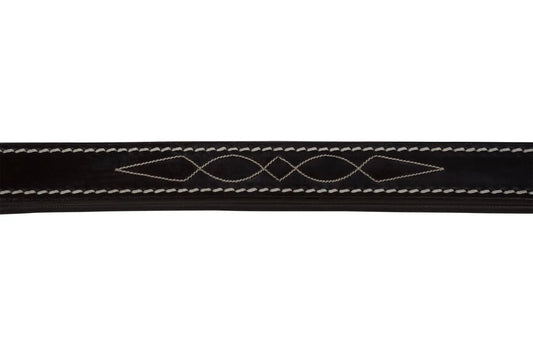 Huntley Equestrian Fancy Stitched Leather Halter Replacement Crown Piece - Tampa Home & Garden Store
