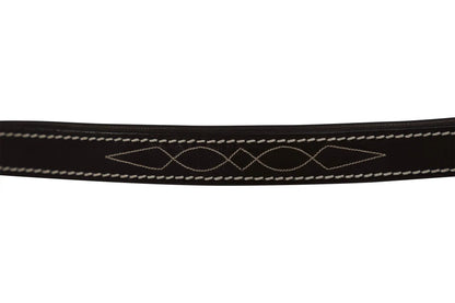 Huntley Equestrian Fancy Stitched Leather Halter Replacement Crown Piece - Tampa Home & Garden Store