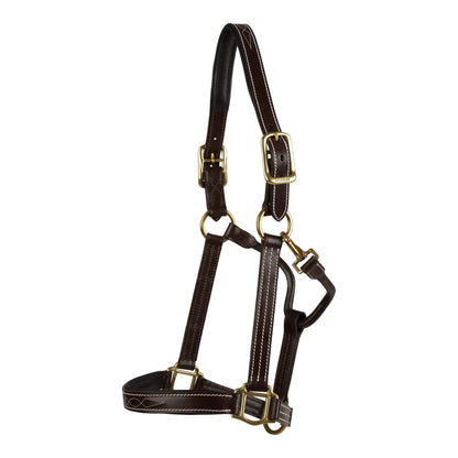 Huntley Equestrian Fancy Stitched Premium Leather Padded Halter - Tampa Home & Garden Store