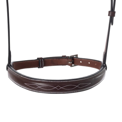 Huntley Equestrian Fancy Stitched Raised Chain Noseband - Tampa Home & Garden Store