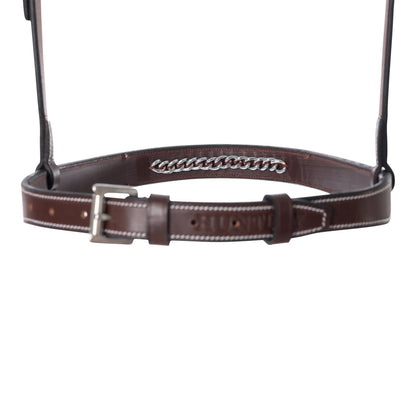 Huntley Equestrian Fancy Stitched Raised Chain Noseband - Tampa Home & Garden Store