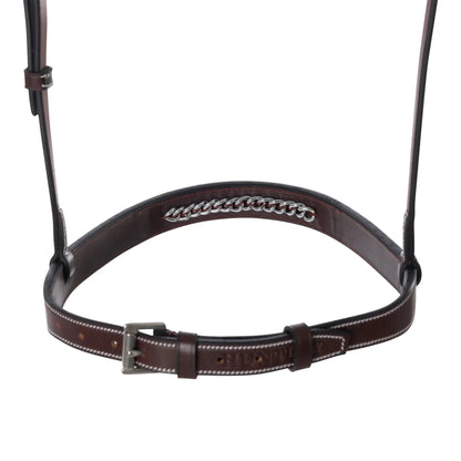 Huntley Equestrian Fancy Stitched Raised Chain Noseband - Tampa Home & Garden Store