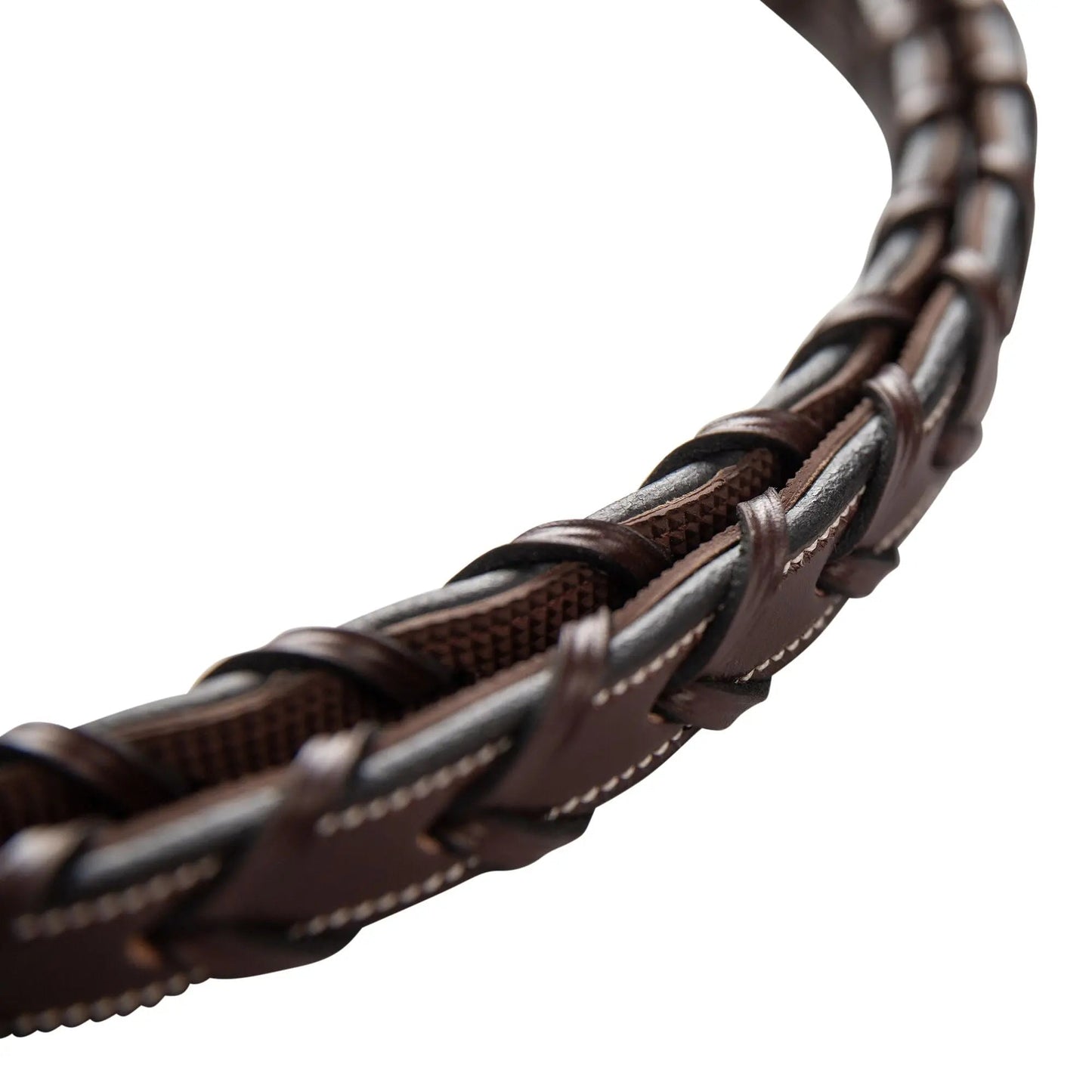 Huntley Equestrian Fancy Stitched Rubber Lined Laced Reins, Size Full - Tampa Home & Garden Store