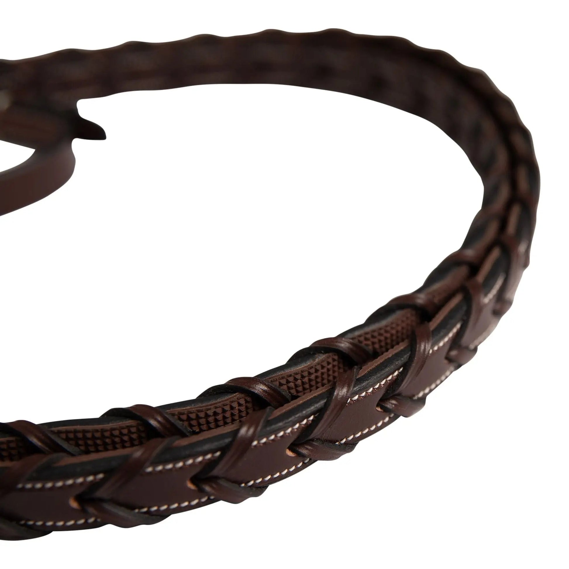 Huntley Equestrian Fancy Stitched Rubber Lined Laced Reins, Size Full - Tampa Home & Garden Store