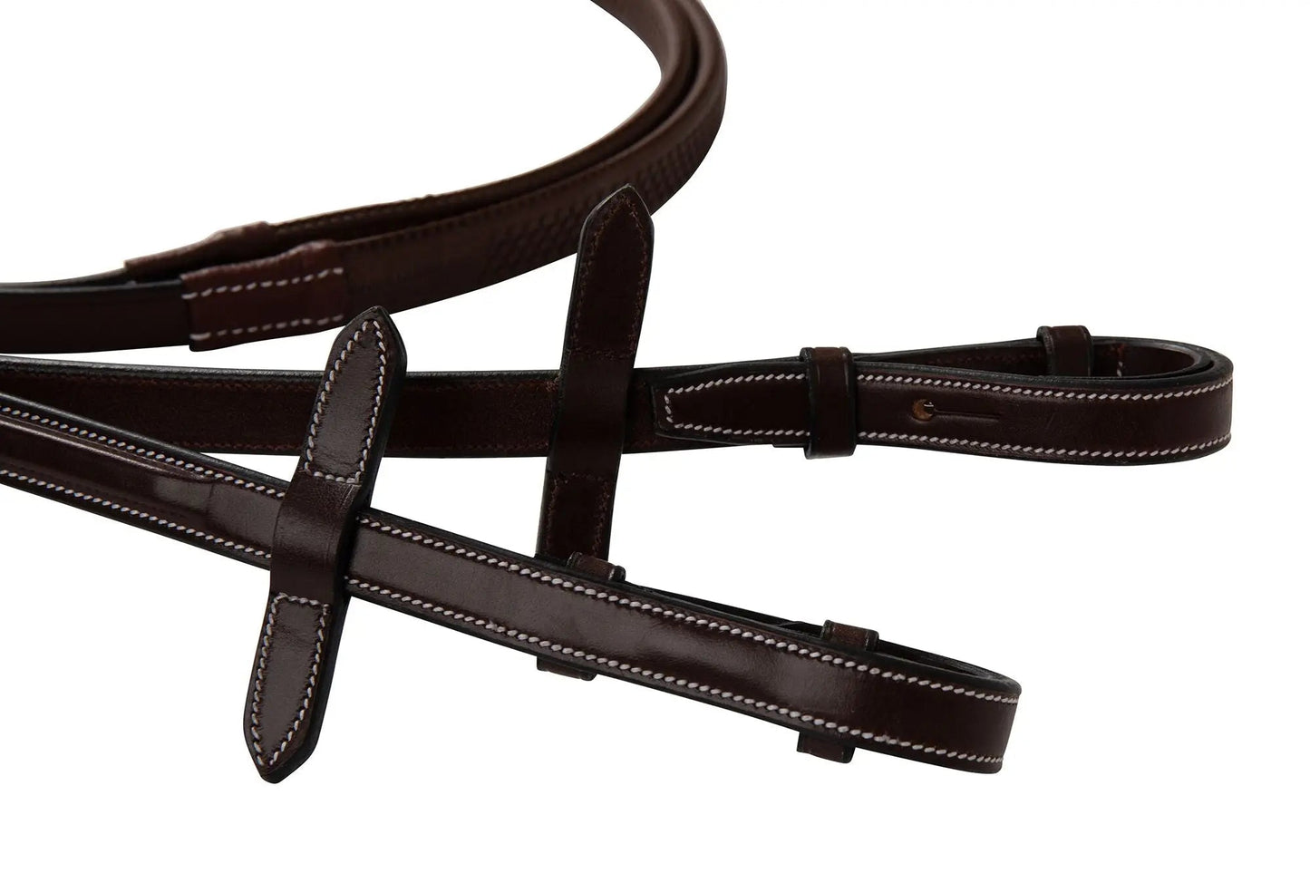 Huntley Equestrian Fancy Stitched Rubber Reins, 5/8" Inch Width - Tampa Home & Garden Store