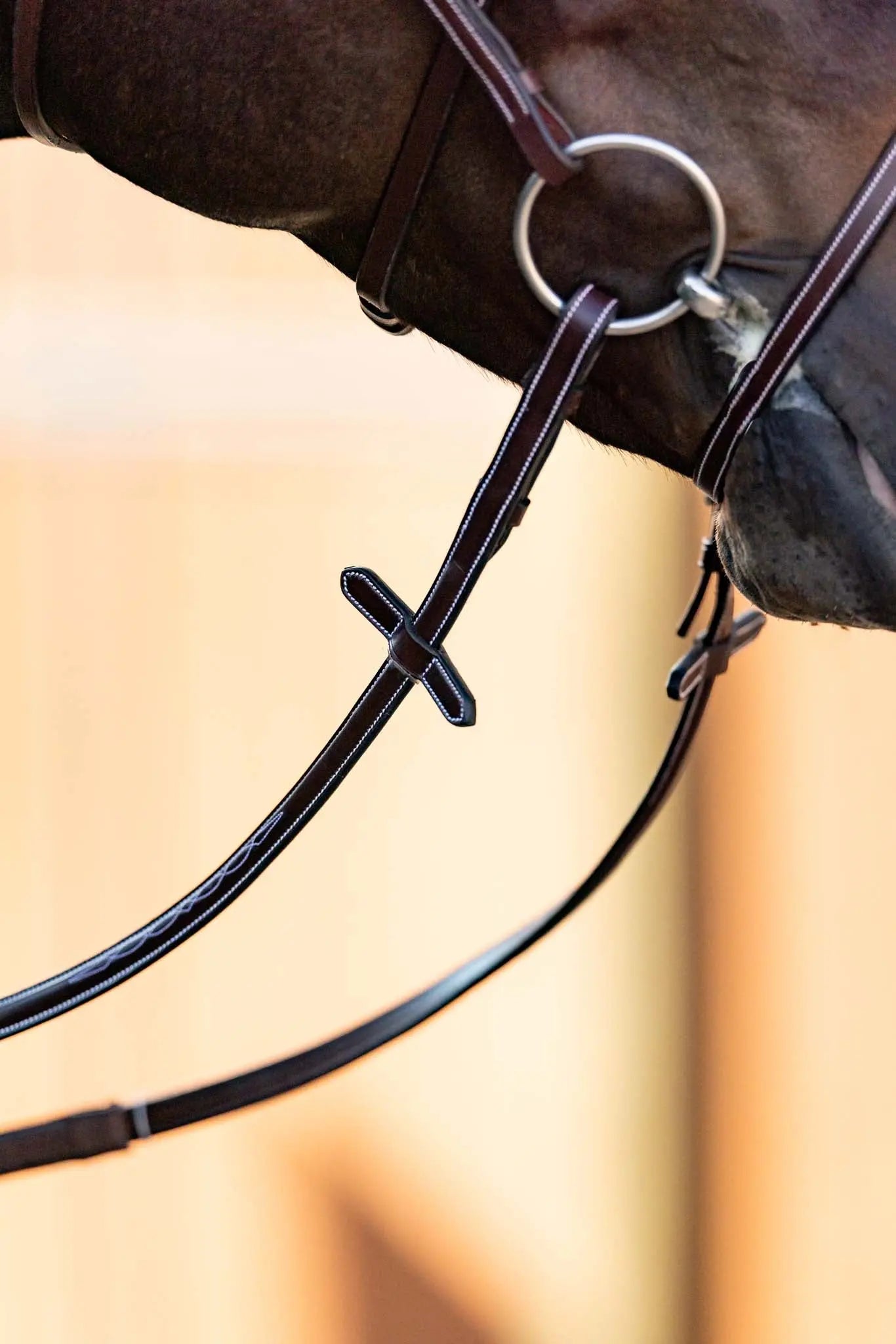 Huntley Equestrian Fancy Stitched Rubber Reins, 5/8" Inch Width - Tampa Home & Garden Store