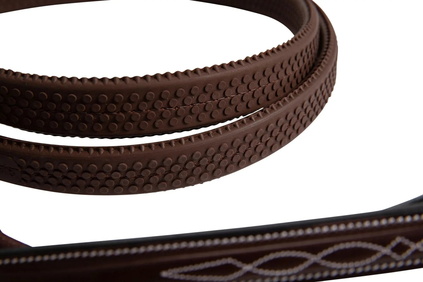 Huntley Equestrian Fancy Stitched Rubber Reins, 5/8" Inch Width - Tampa Home & Garden Store