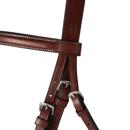 Huntley Equestrian Fancy Stitched Schooling Hunter Bridle with Reins - Tampa Home & Garden Store