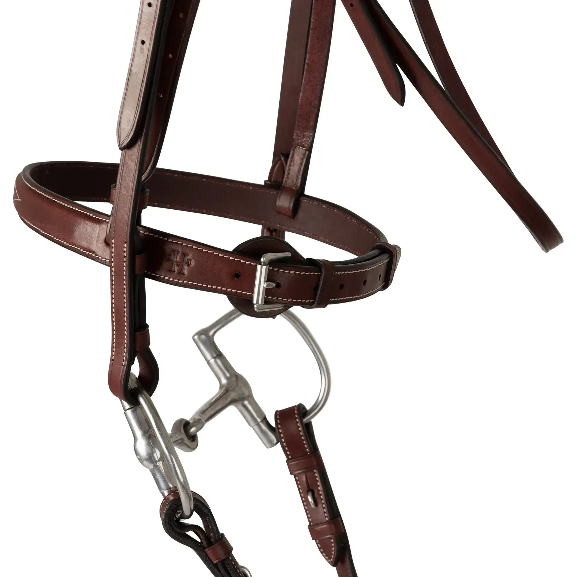 Huntley Equestrian Fancy Stitched Schooling Hunter Bridle with Reins - Tampa Home & Garden Store