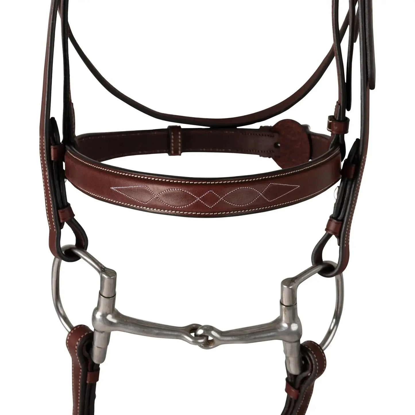 Huntley Equestrian Fancy Stitched Schooling Hunter Bridle with Reins - Tampa Home & Garden Store