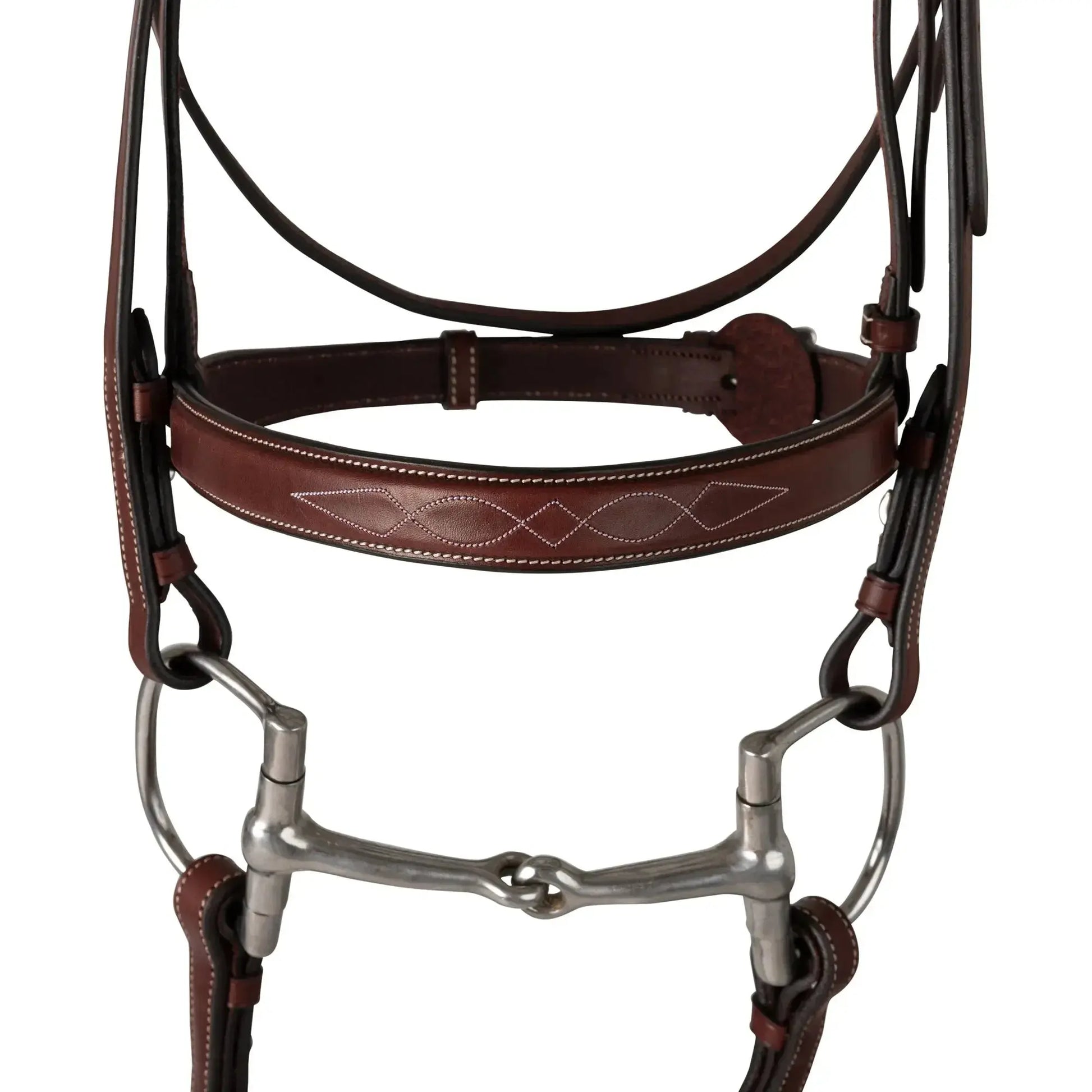 Huntley Equestrian Fancy Stitched Schooling Hunter Bridle with Reins - Tampa Home & Garden Store