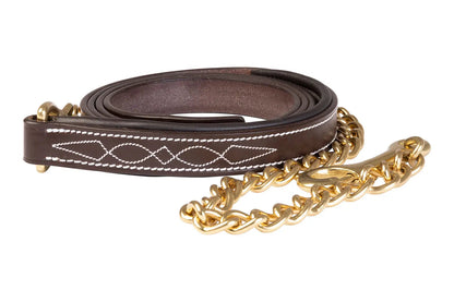 Huntley Equestrian Leather Lead with Brass Chain - Tampa Home & Garden Store