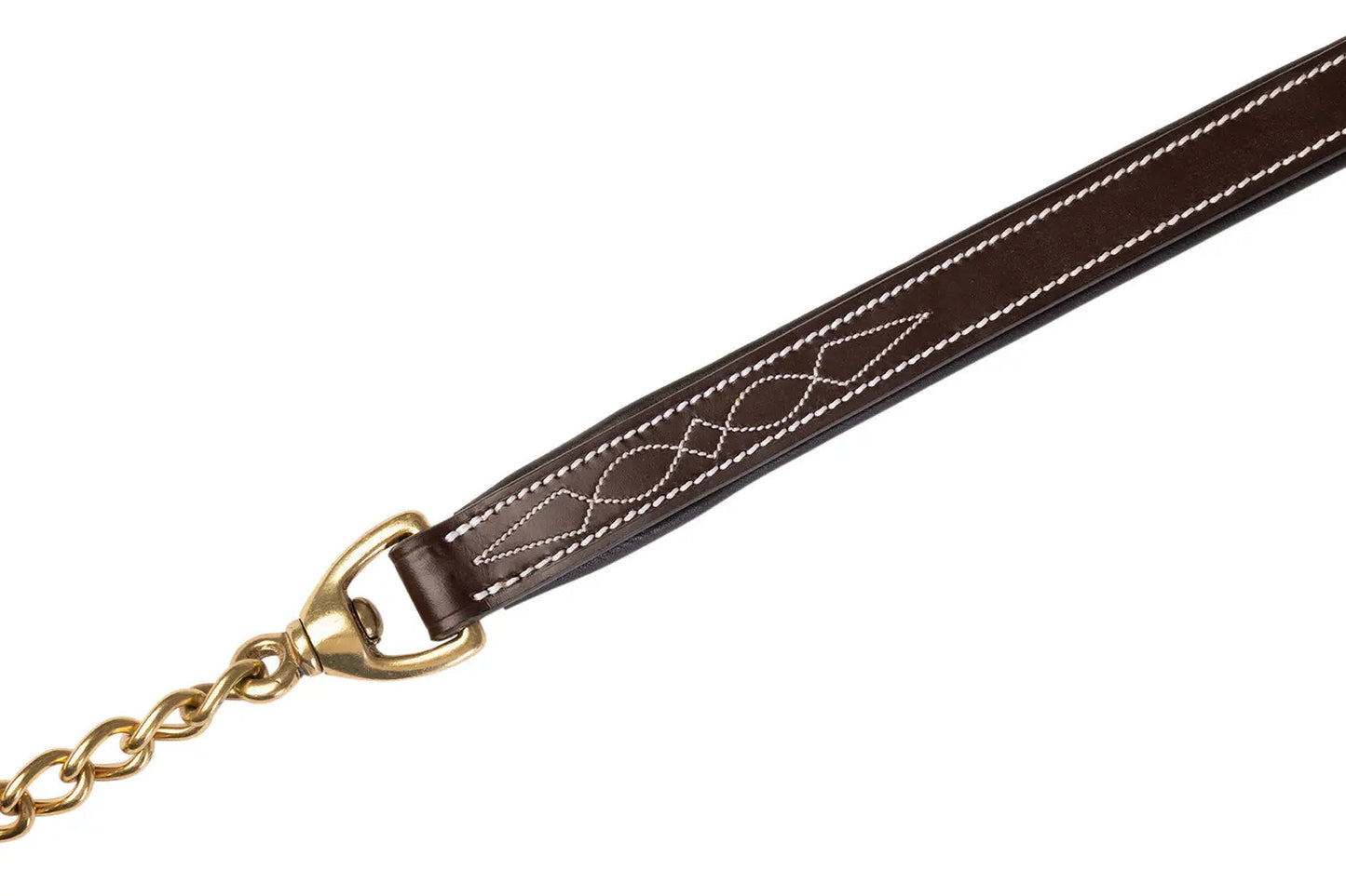 Huntley Equestrian Leather Lead with Brass Chain - Tampa Home & Garden Store