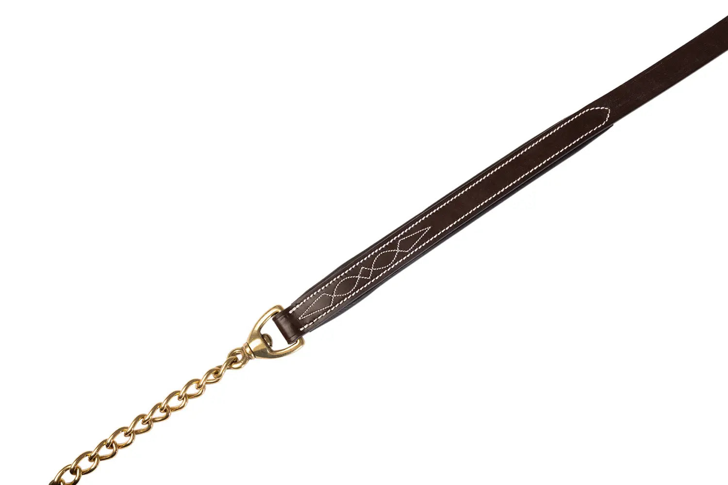 Huntley Equestrian Leather Lead with Brass Chain - Tampa Home & Garden Store