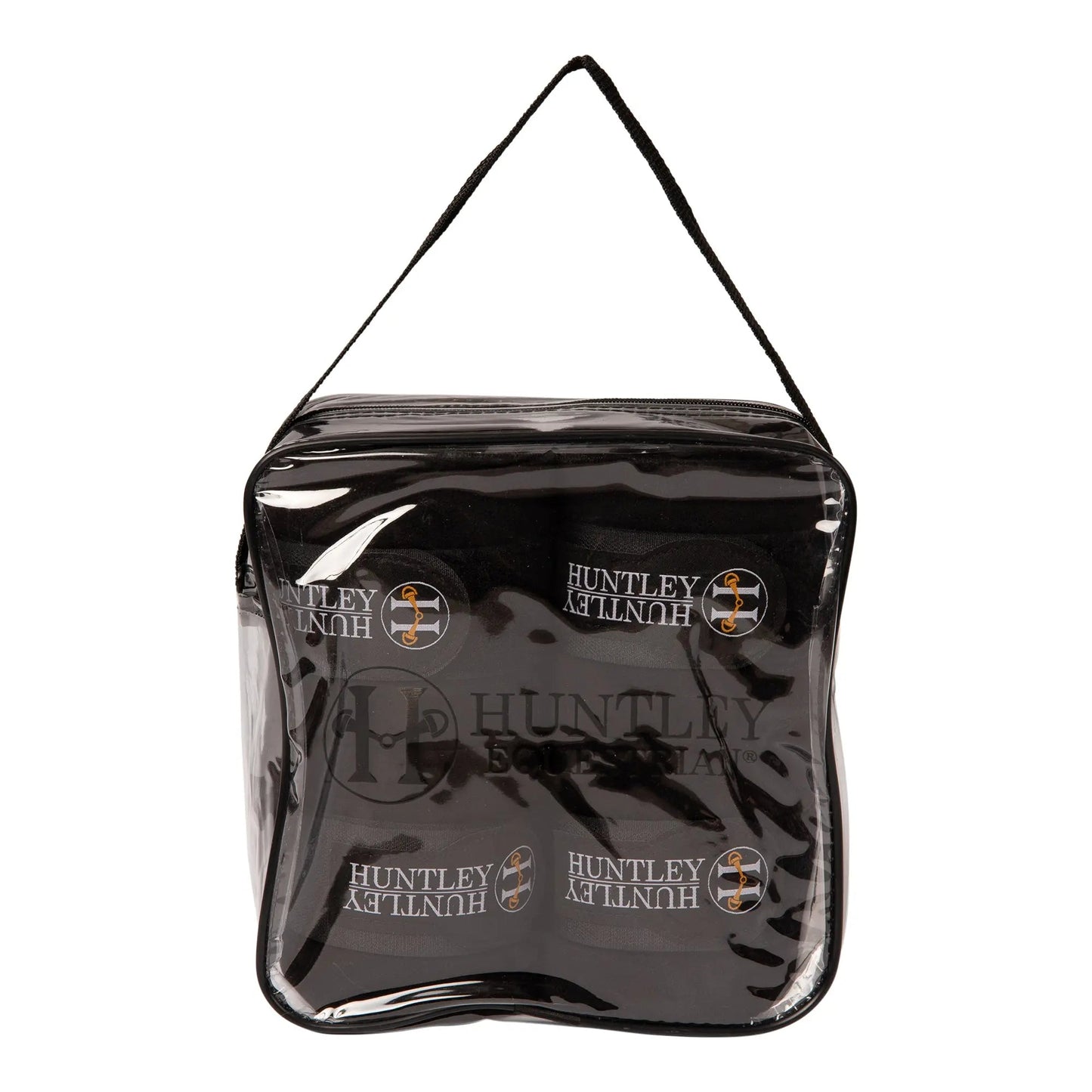 Huntley Equestrian Polo Fleece Wraps, Set of 4, Black - Tampa Home & Garden Store