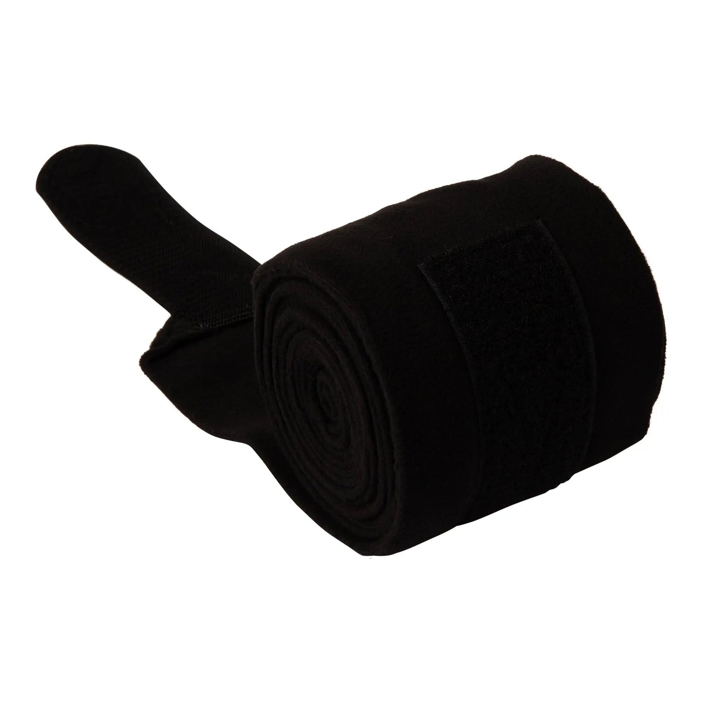 Huntley Equestrian Polo Fleece Wraps, Set of 4, Black - Tampa Home & Garden Store