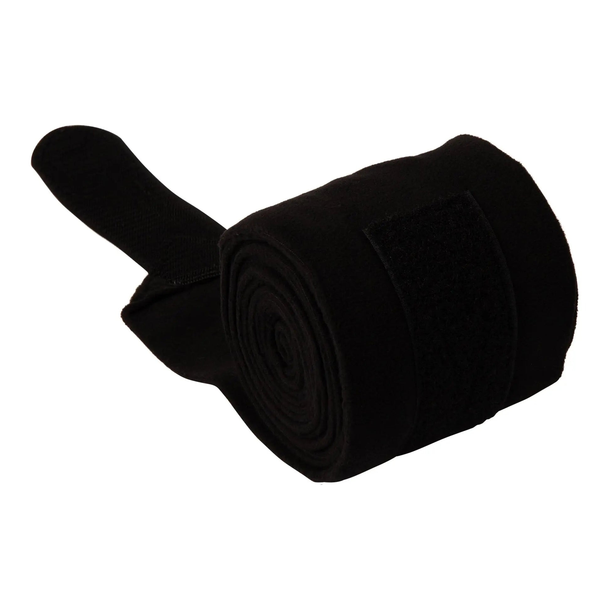 Huntley Equestrian Polo Fleece Wraps, Set of 4, Black - Tampa Home & Garden Store