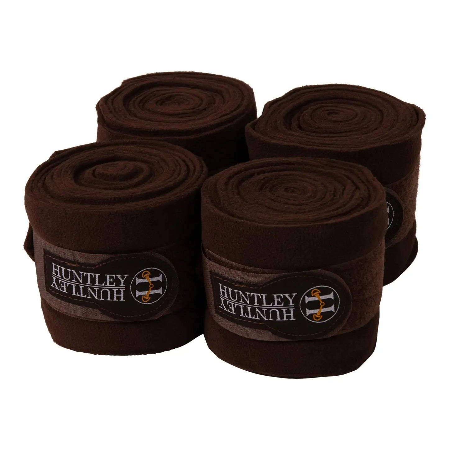 Huntley Equestrian Polo Fleece Wraps, Set of 4, Black - Tampa Home & Garden Store