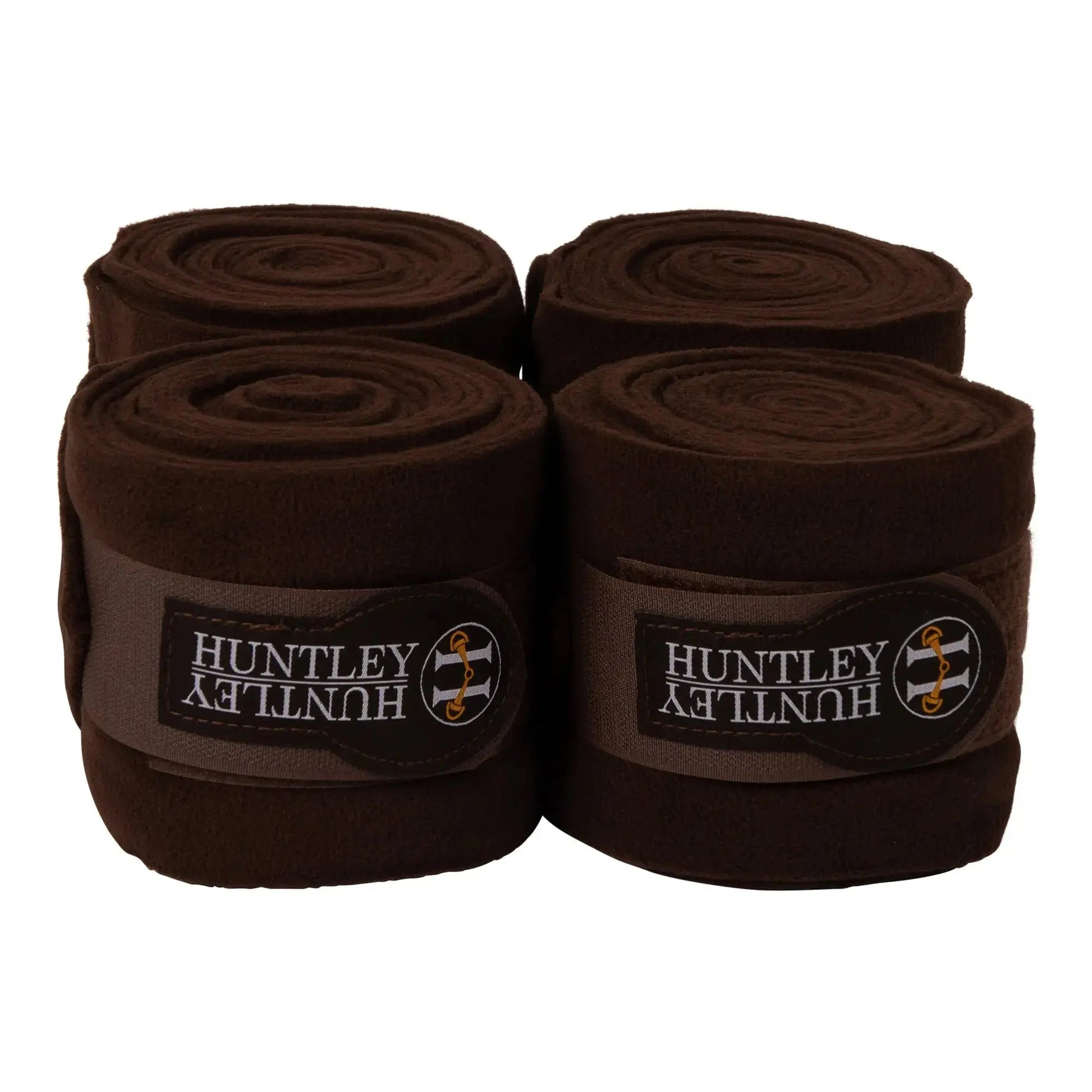 Huntley Equestrian Polo Fleece Wraps, Set of 4, Black - Tampa Home & Garden Store