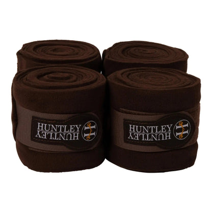 Huntley Equestrian Polo Fleece Wraps, Set of 4, Black - Tampa Home & Garden Store