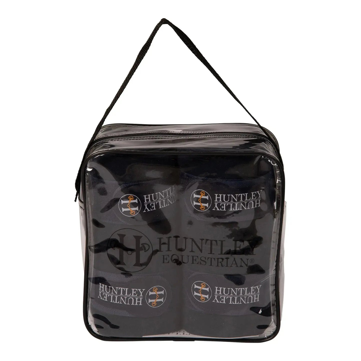Huntley Equestrian Polo Fleece Wraps, Set of 4, Black - Tampa Home & Garden Store