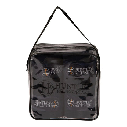 Huntley Equestrian Polo Fleece Wraps, Set of 4, Black - Tampa Home & Garden Store