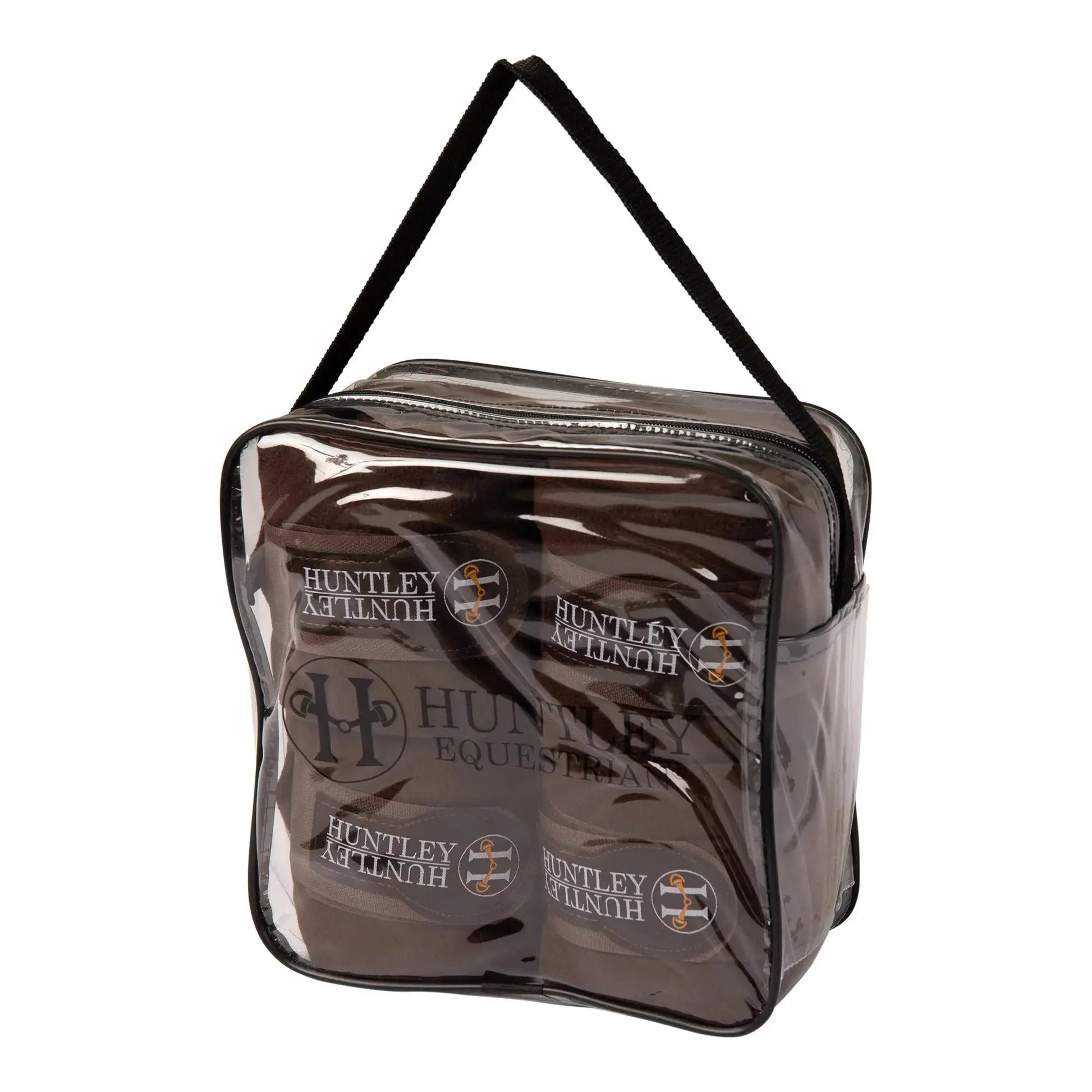 Huntley Equestrian Polo Fleece Wraps, Set of 4, Black - Tampa Home & Garden Store