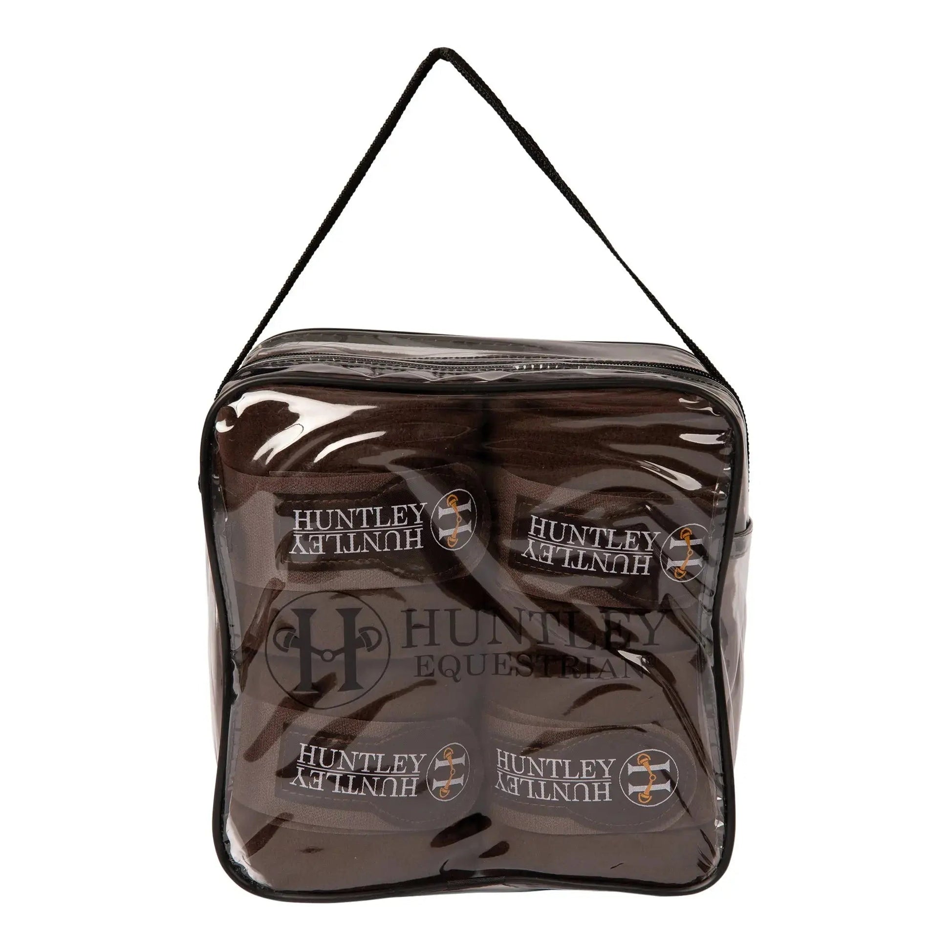 Huntley Equestrian Polo Fleece Wraps, Set of 4, Black - Tampa Home & Garden Store