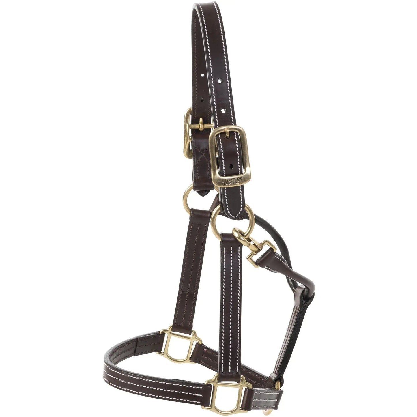 Huntley Equestrian Premium Leather Triple Stitched Halter with Snap - Tampa Home & Garden Store