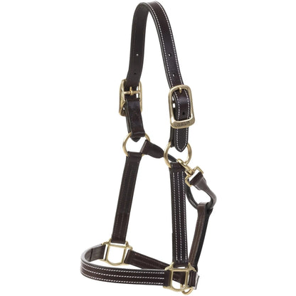 Huntley Equestrian Premium Leather Triple Stitched Halter with Snap - Tampa Home & Garden Store