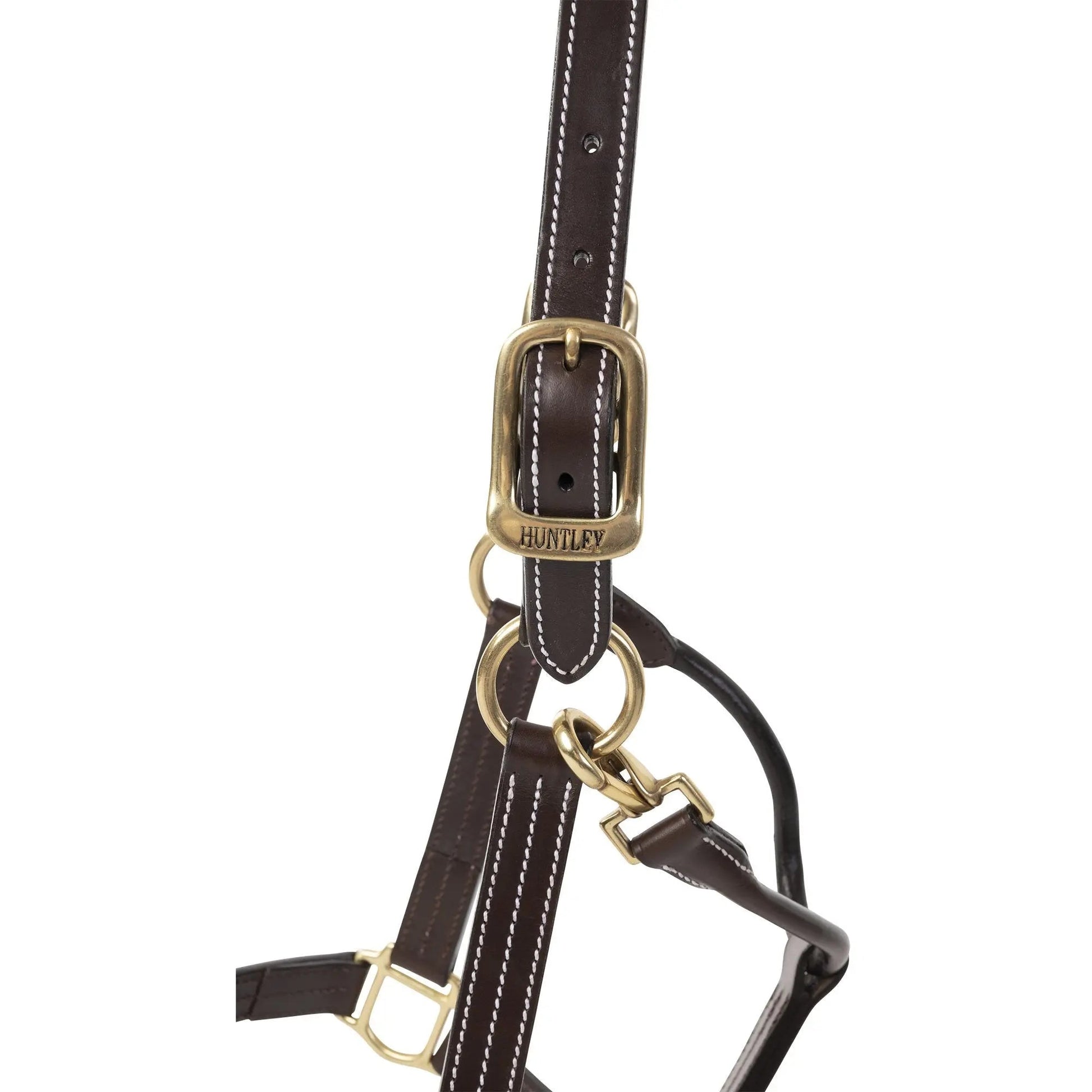 Huntley Equestrian Premium Leather Triple Stitched Halter with Snap - Tampa Home & Garden Store