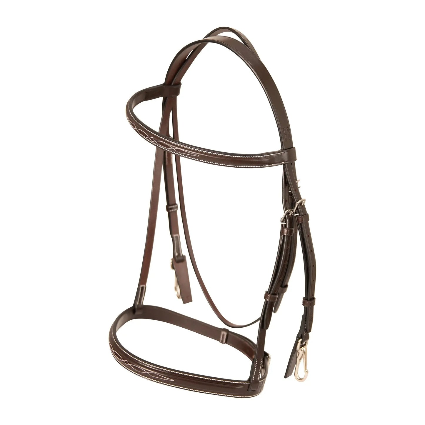 Huntley Equestrian Sedgwick Fancy Stitched Bridle with Cheek Clips and Reins - Tampa Home & Garden Store