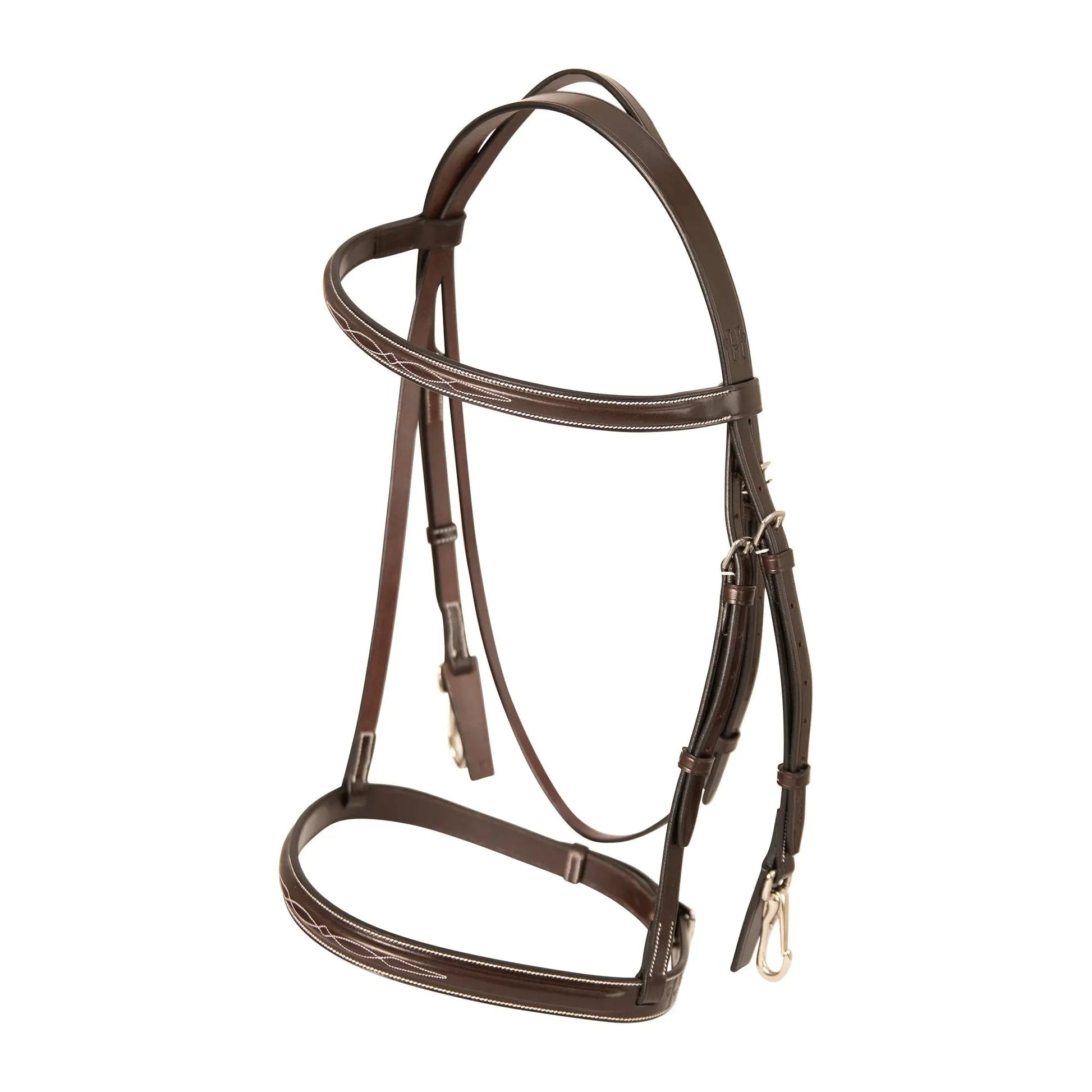 Huntley Equestrian Sedgwick Fancy Stitched Bridle with Cheek Clips and Reins - Tampa Home & Garden Store