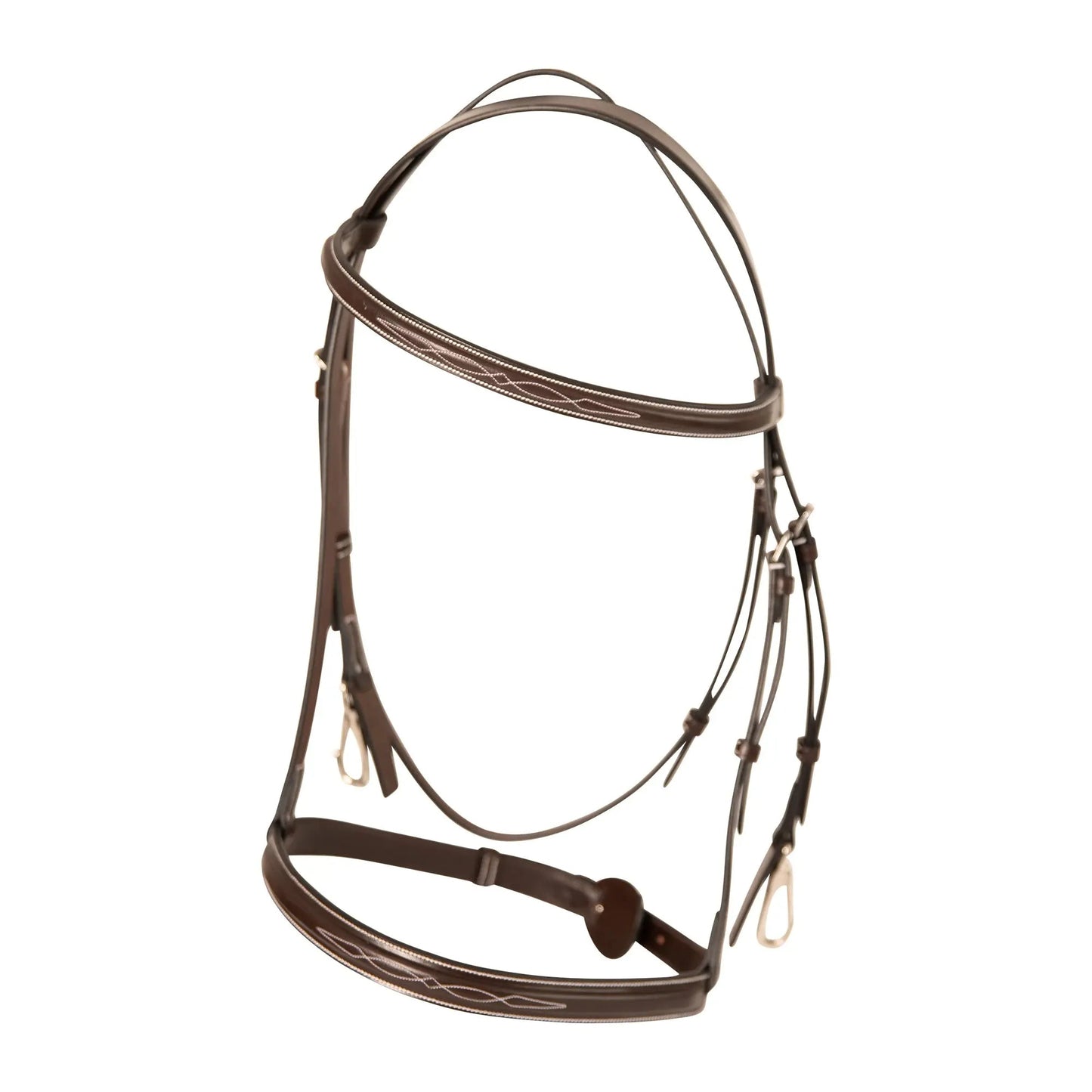 Huntley Equestrian Sedgwick Fancy Stitched Bridle with Cheek Clips and Reins - Tampa Home & Garden Store