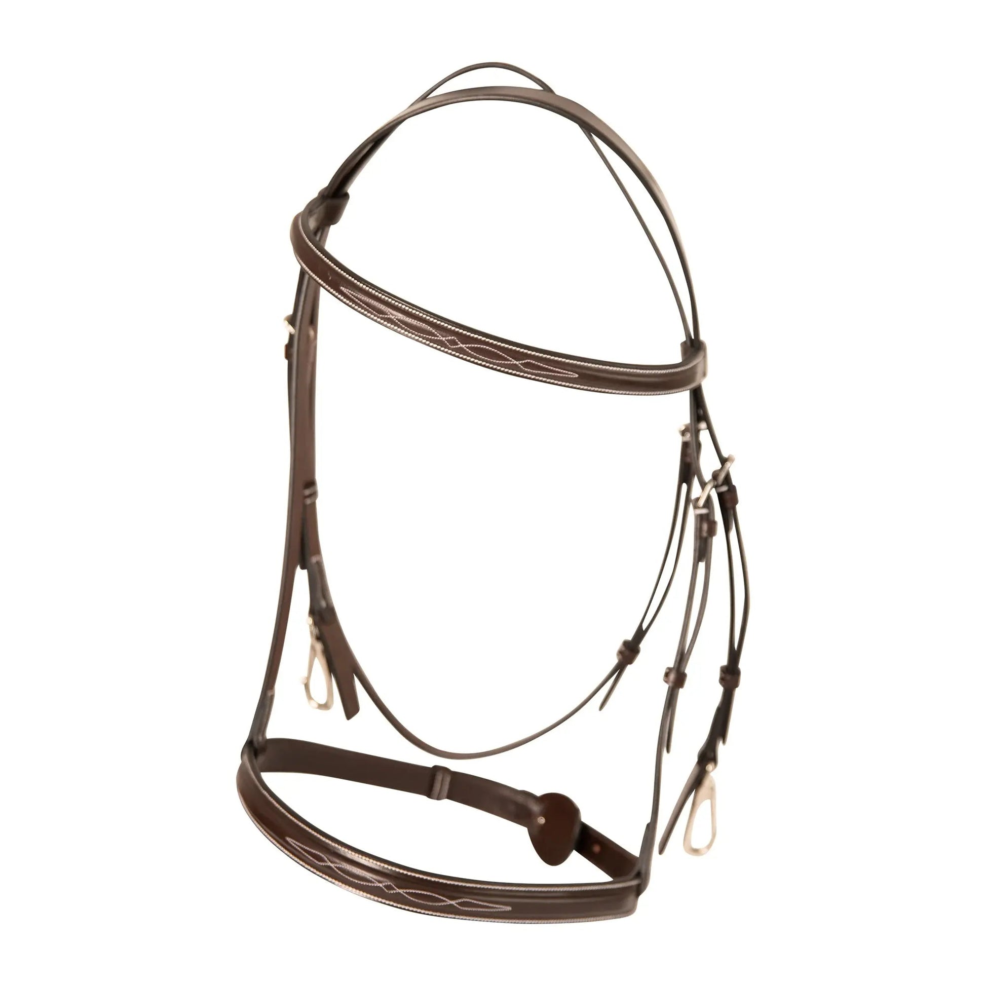 Huntley Equestrian Sedgwick Fancy Stitched Bridle with Cheek Clips and Reins - Tampa Home & Garden Store