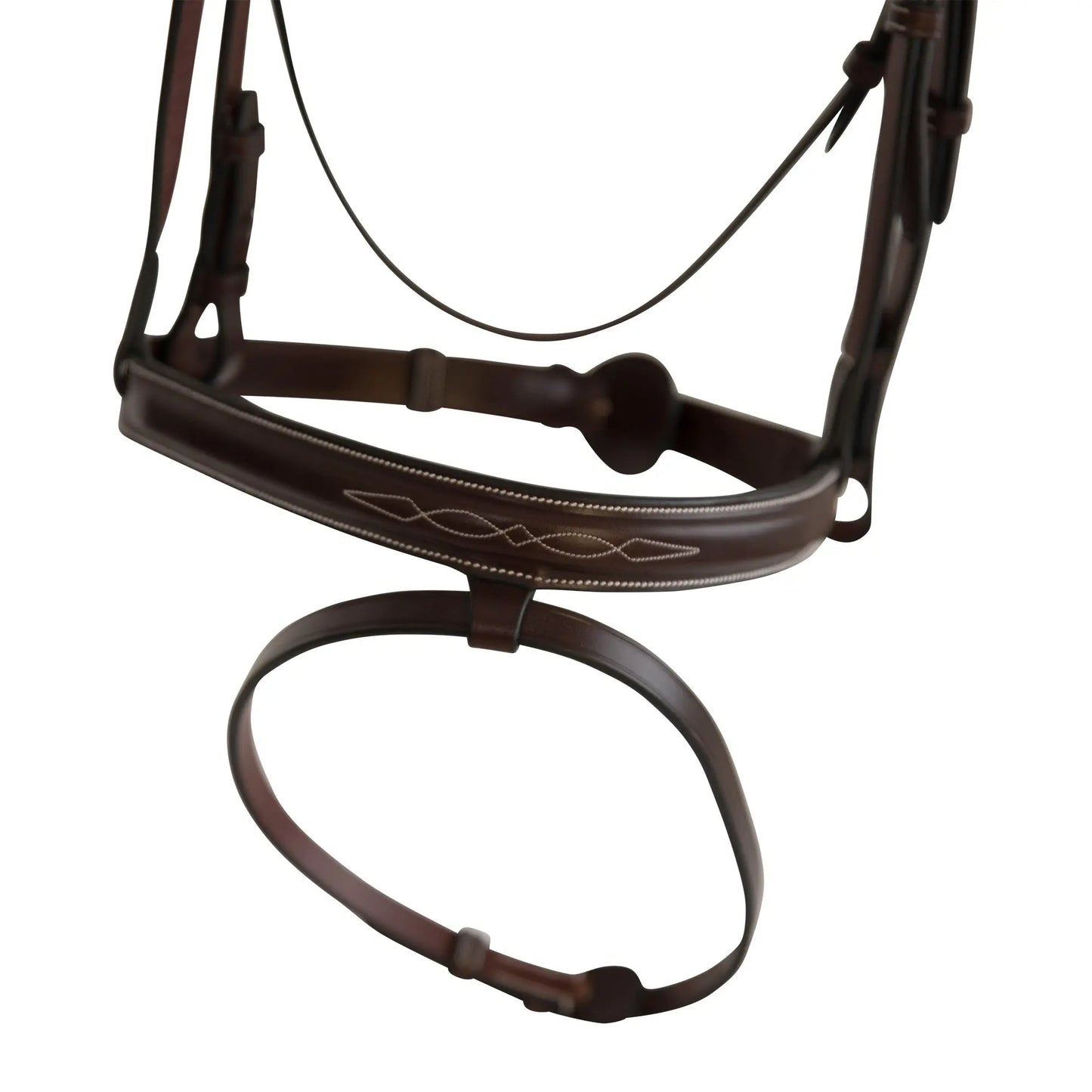 Huntley Equestrian Sedgwick Fancy Stitched Fixed Flash Noseband Bridle With Reins - Tampa Home & Garden Store