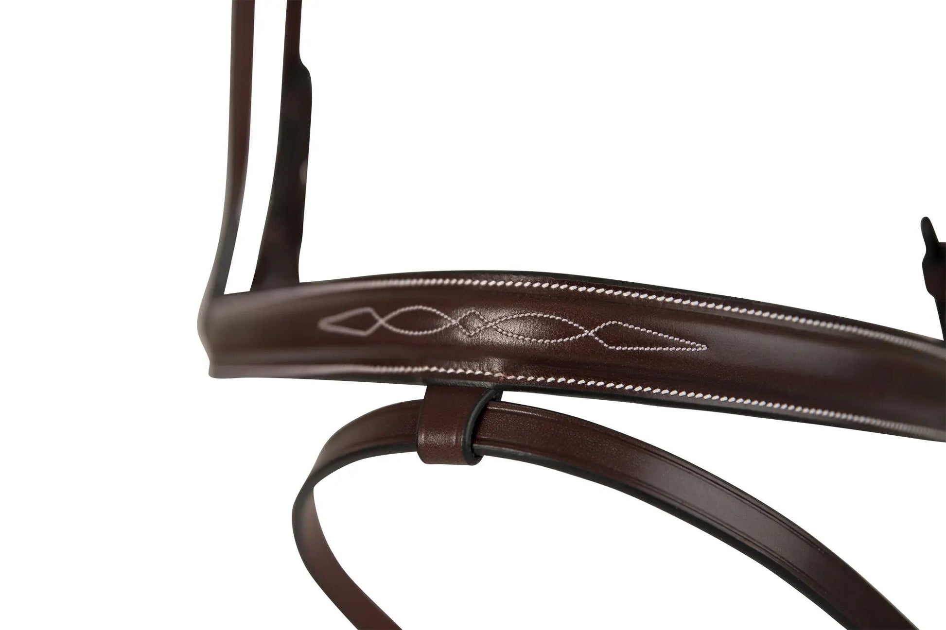 Huntley Equestrian Sedgwick Fancy Stitched Fixed Flash Noseband Bridle With Reins - Tampa Home & Garden Store