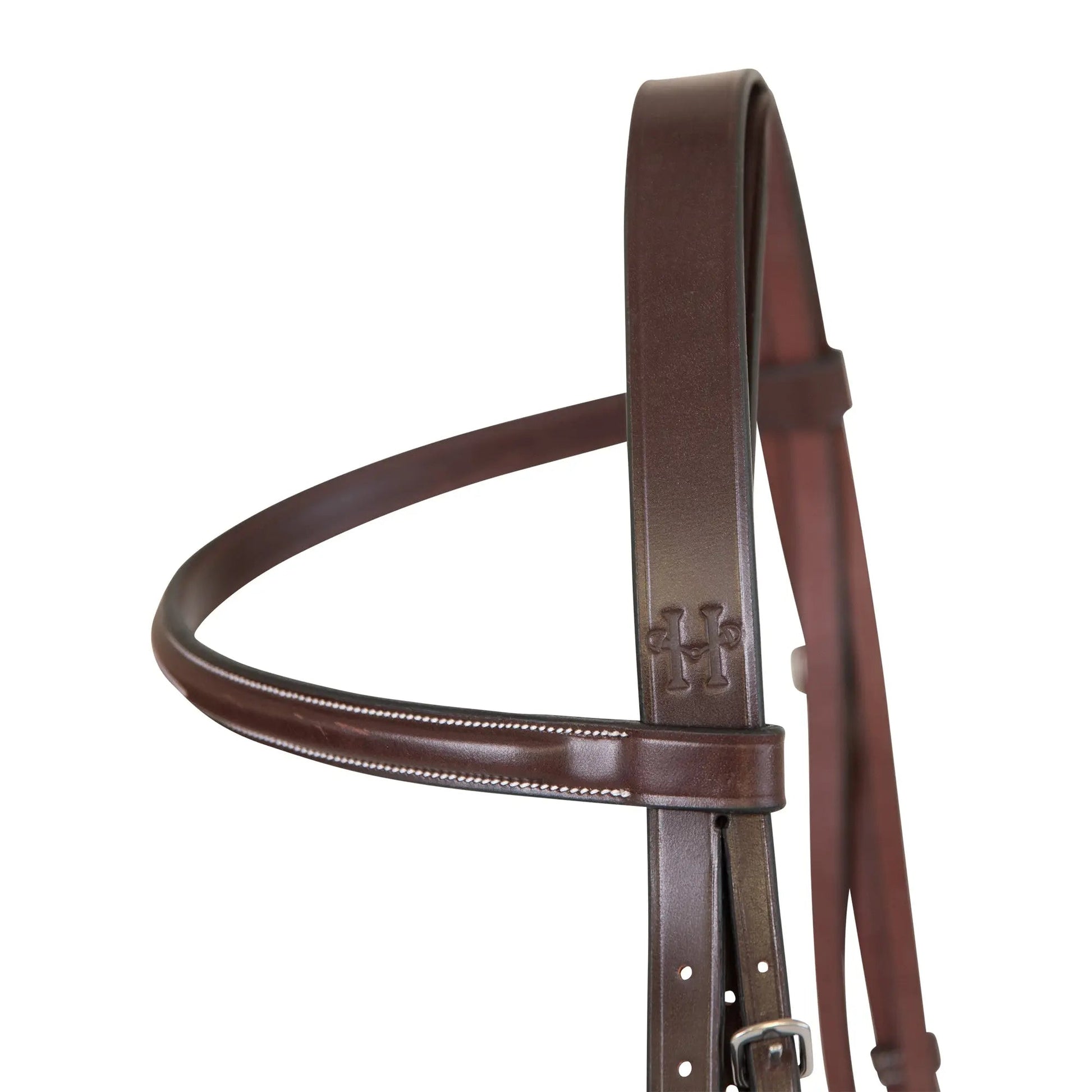Huntley Equestrian Sedgwick Fancy Stitched Fixed Flash Noseband Bridle With Reins - Tampa Home & Garden Store