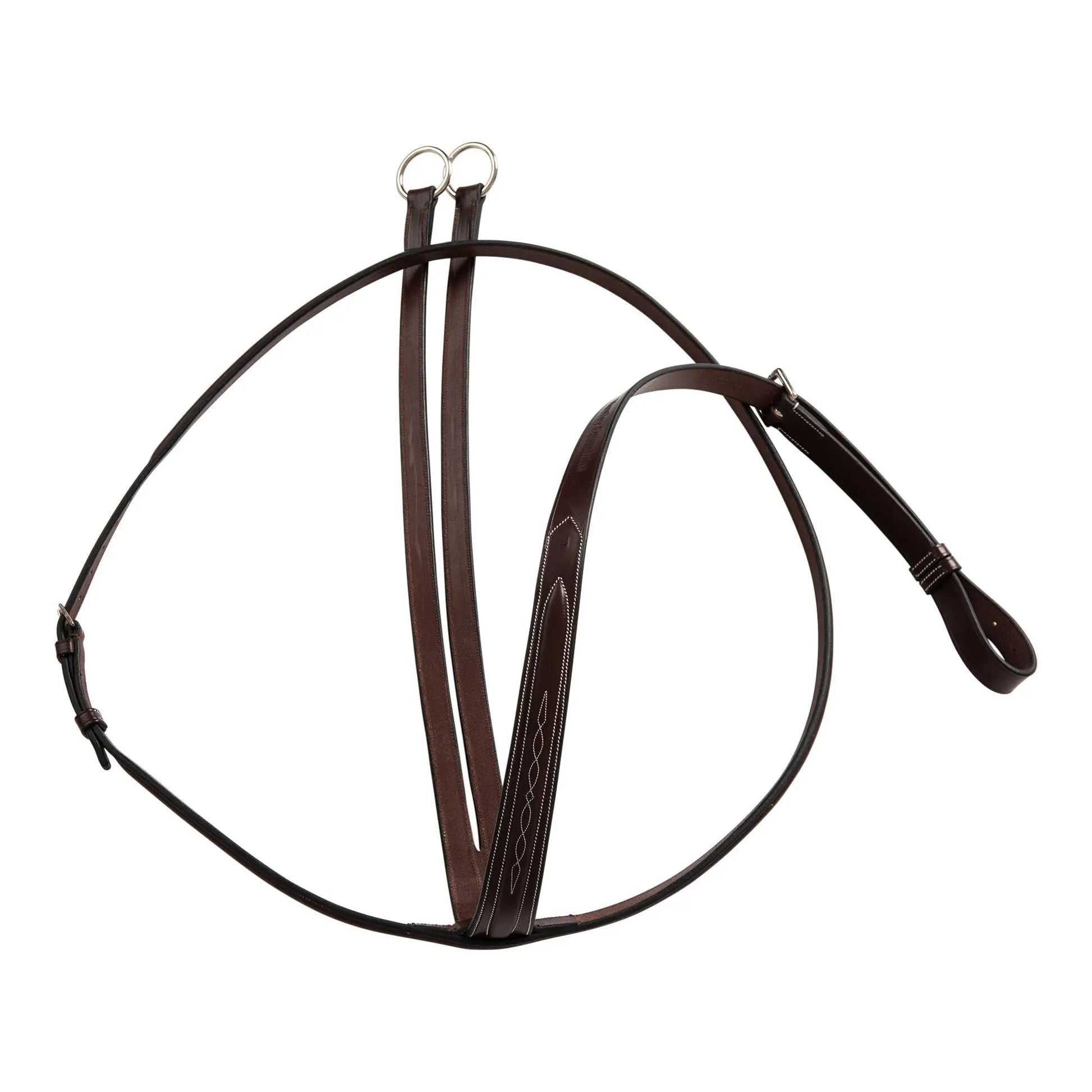 Huntley Equestrian Sedgwick Fancy Stitched Running Martingale, Full Size - Tampa Home & Garden Store