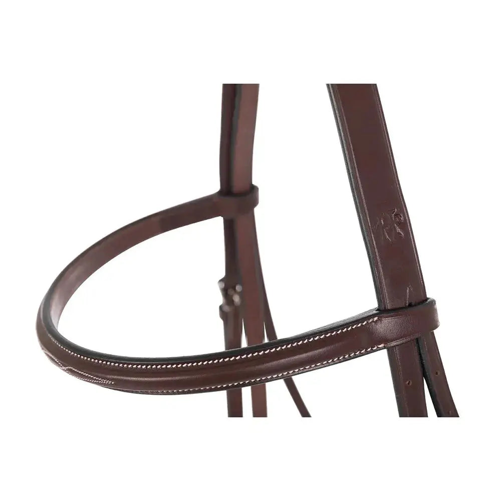 Huntley Equestrian Sedgwick Fancy Stitched Square Raised Hunter Horse Bridle with Reins - Tampa Home & Garden Store