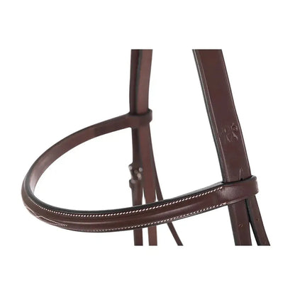Huntley Equestrian Sedgwick Fancy Stitched Square Raised Hunter Horse Bridle with Reins - Tampa Home & Garden Store