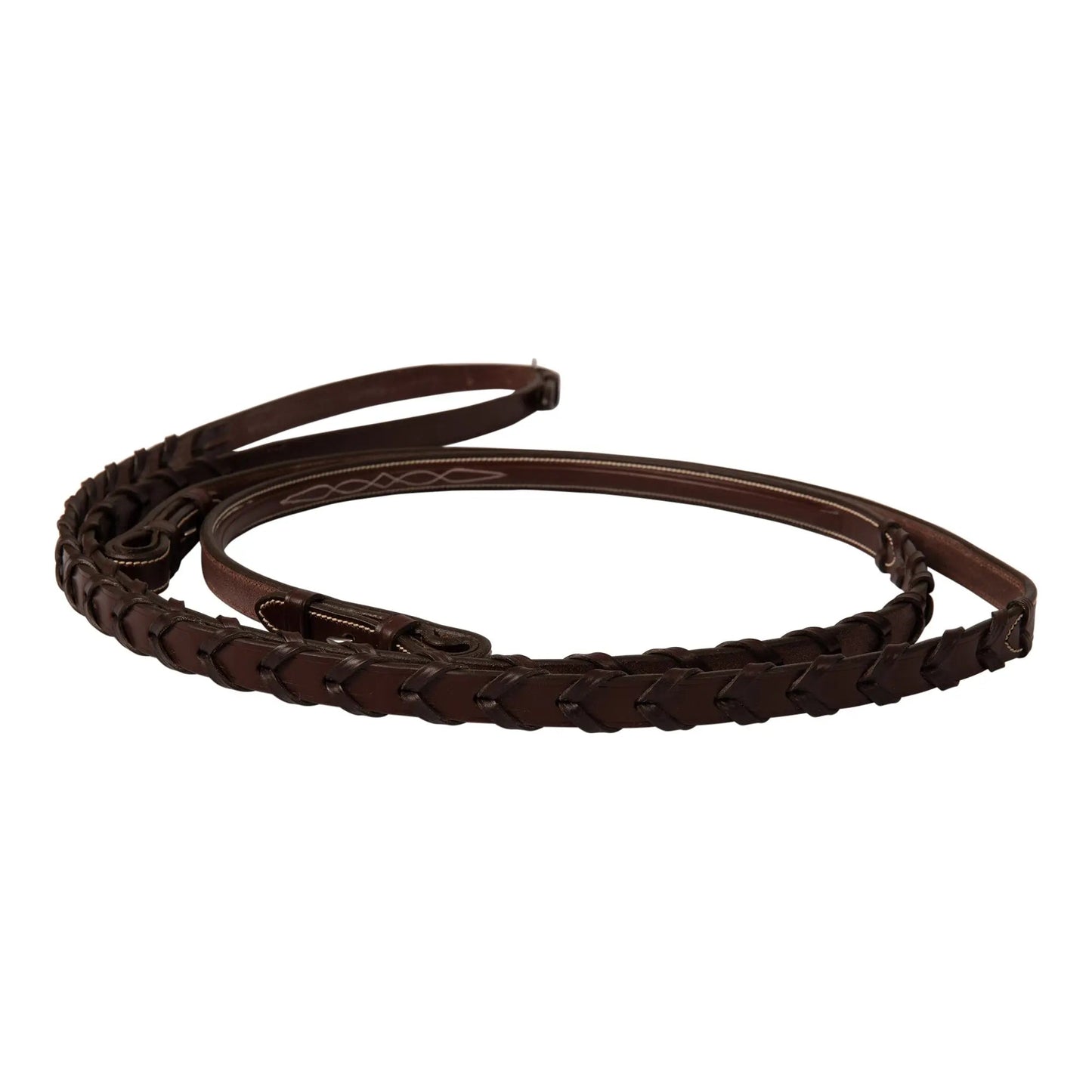 Huntley Equestrian Sedgwick Fancy Stitched Square Raised Laced Reins - Tampa Home & Garden Store