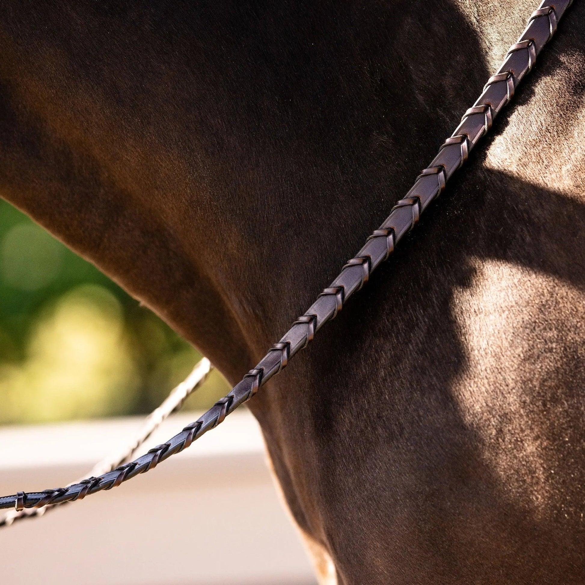 Huntley Equestrian Sedgwick Fancy Stitched Square Raised Laced Reins - Tampa Home & Garden Store