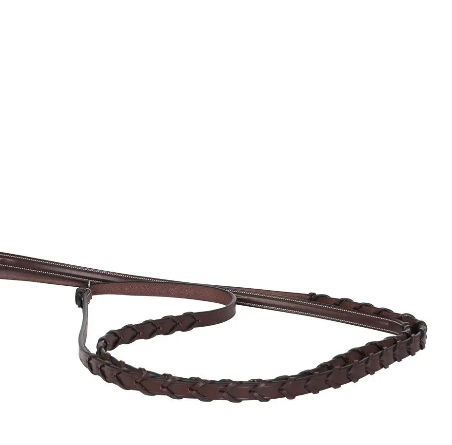 Huntley Equestrian Sedgwick Fancy Stitched Square Raised Laced Reins - Tampa Home & Garden Store