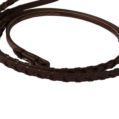 Huntley Equestrian Sedgwick Fancy Stitched Square Raised Laced Reins - Tampa Home & Garden Store