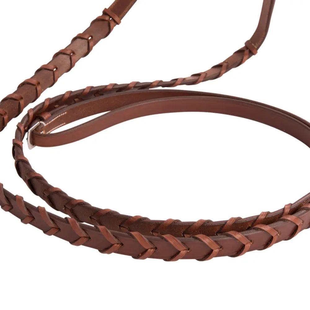 Huntley Equestrian Sedgwick Fancy Stitched Square Raised Laced Reins - Tampa Home & Garden Store