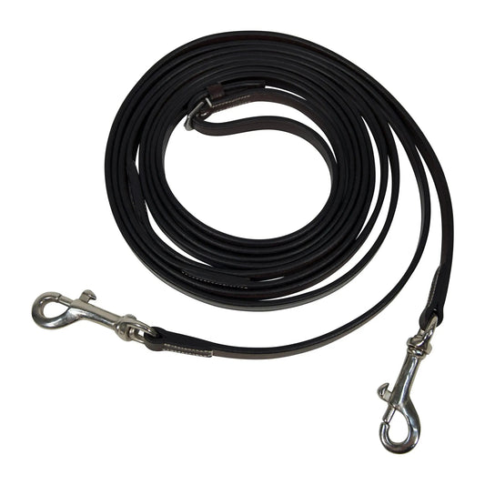 Huntley Equestrian Sedgwick Leather Draw Reins With Snap Ends - Tampa Home & Garden Store